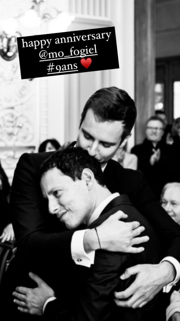 Marc-Olivier Fogiel et François Roelants fêtent leur 9 ans de mariage. @ Instagram / François Roelants