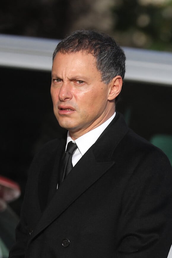 Marc-Olivier Fogiel - Arrivées aux obsèques de Etienne Mougeotte en l'église Saint-François-Xavier à Paris. Le 13 octobre 2021 © Jacovides-Clovis / Bestimage