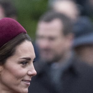 Catherine Kate Middleton, la duchesse de Cambridge et Meghan Markle, la duchesse de Sussex enceinte - La famille royale britannique se rend à la messe de Noël à l'église Sainte-Marie-Madeleine à Sandringham, le 25 décembre 2018. 