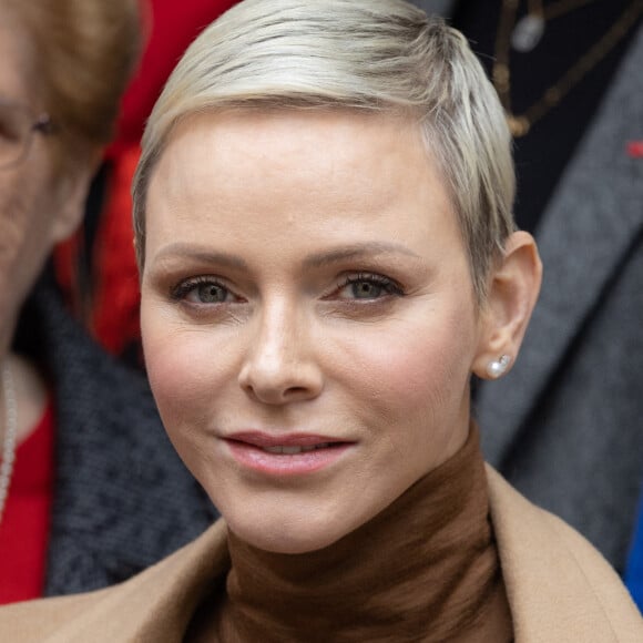 La princesse Charlène de Monaco assiste à la distribution des cadeaux de Noël de La Croix Rouge à Monte-Carlo, Monaco, le 13 décembre 2022. © Olivier Huitel/Pool Monaco/Bestimage 