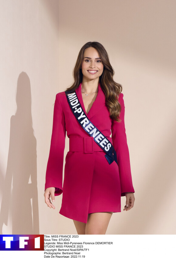 Miss Midi-Pyrénées est Florence Demortier. Elle a 23 ans et est kinésithérapeute - Candidate à l'élection Miss France 2023 qui aura lieu le 17 décembre 2022.