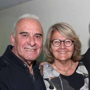 Exclusif - Michel Fugain avec Sylvie Delanoë et son parolier Claude Lemesle - Concert de Michel Fugain, "Michel Fugain fait Bandapart" pour les 80 ans du chanteur à Bobino à Paris le 12 Mai 2022. © Bertrand Rindoff/Bestimage