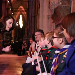 Catherine (Kate) Middleton, princesse de Galles, arrive pour le "Together at Christmas" Carol Service à l'abbaye de Westminster à Londres, Royaume uni, le 15 décembre 2022. 