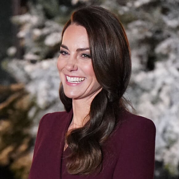 Catherine (Kate) Middleton, princesse de Galles, arrive pour le "Together at Christmas" Carol Service à l'abbaye de Westminster à Londres.