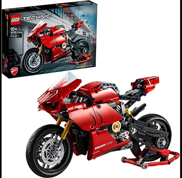 Votre enfant va vivre une expérience des plus réalistes avec ce jeu de construction Lego Technic Moto Ducati Panigale V4 R