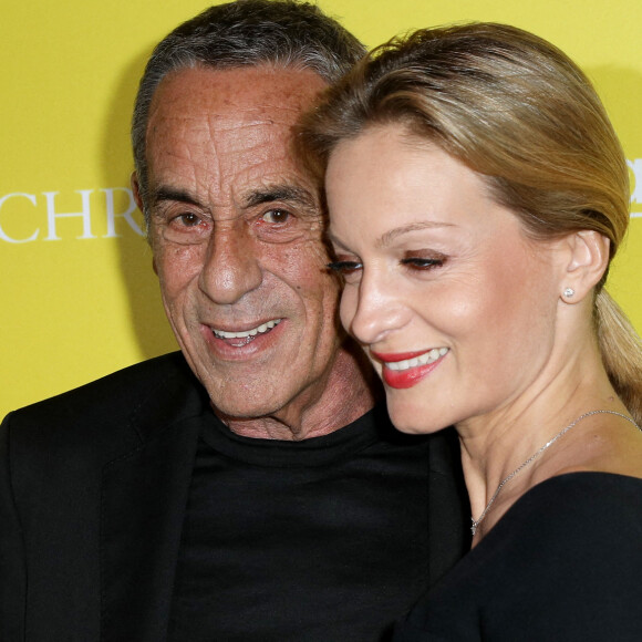 Exclusif - Thierry Ardisson et sa femme Audrey Crespo-Mara à l'institut Imagine, 24 boulevard du Montparnasse dans le 15ème arrondissement de Paris, le 12 septembre 2022. © Dominique Jacovides/Bestimage
