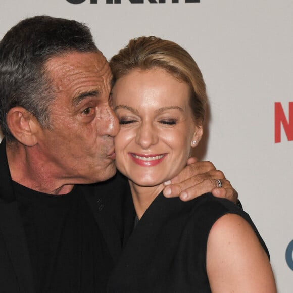 Thierry Ardisson et sa femme Audrey Crespo-Mara à l'avant-première de série télévisé TF1 "Le Bazar de la Charité" au Grand Rex à Paris, France, le 30 septembre 2019. © Coadic Guirec/Bestimage