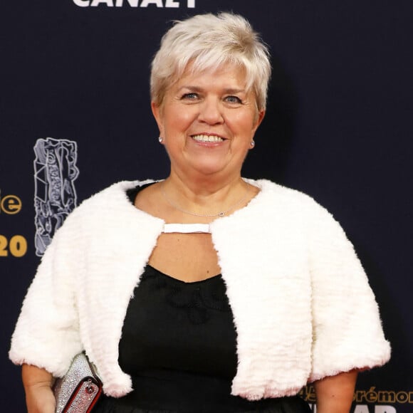 Mimie Mathy - Tournage de la série " Dix Pour Cent " lors de la 45ème cérémonie des César à la salle Pleyel à Paris. © Dominique Jacovides/Olivier Borde/Bestimage