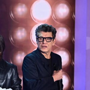 Exclusif - Zoé Madimmi et Marc Lavoine - Enregistrement de l'émission "Vivement dimanche" au studio Gabriel, présentée par M.Drucker, diffusée sur France 3 le 25 décembre 2022. © Guillaume Gaffiot / Bestimage