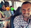 Vincent Cerutti et Hapsatou Sy avec leurs enfants