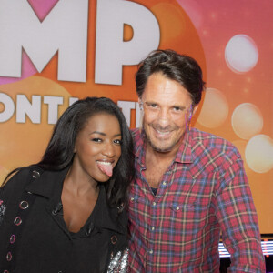 Exclusif - Vincent Cerutti et sa compagne Hapsatou Sy - Première émission "TPMP Elles refont la télé", une version féminine de "Touche pas à mon poste !" sur C8 présentée par H. Sy à Paris. © Jack Tribeca/Bestimage 