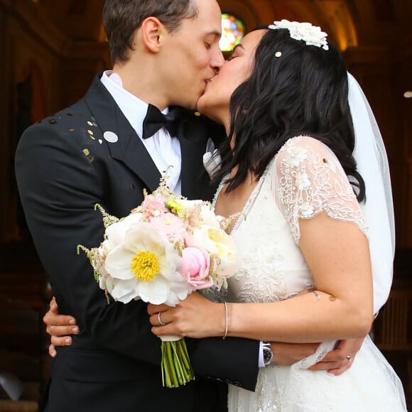 Exclusif - Mariage religieux en l'église de Villanova d' Alizée et Grégoire Lyonnet - Villanova le 18 juin 2016 © Olivier Huitel - Olivier Sanchez / Bestimage - Crystal