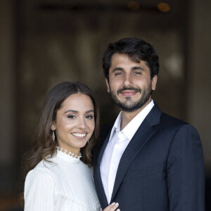 La princesse Iman et son fiancé Jameel Alexander Thermiotis - Photos officielles de la famille royale de Jordanie, à l'occasion des fiançailles de la princesse Iman. Le 6 juillet 2022 