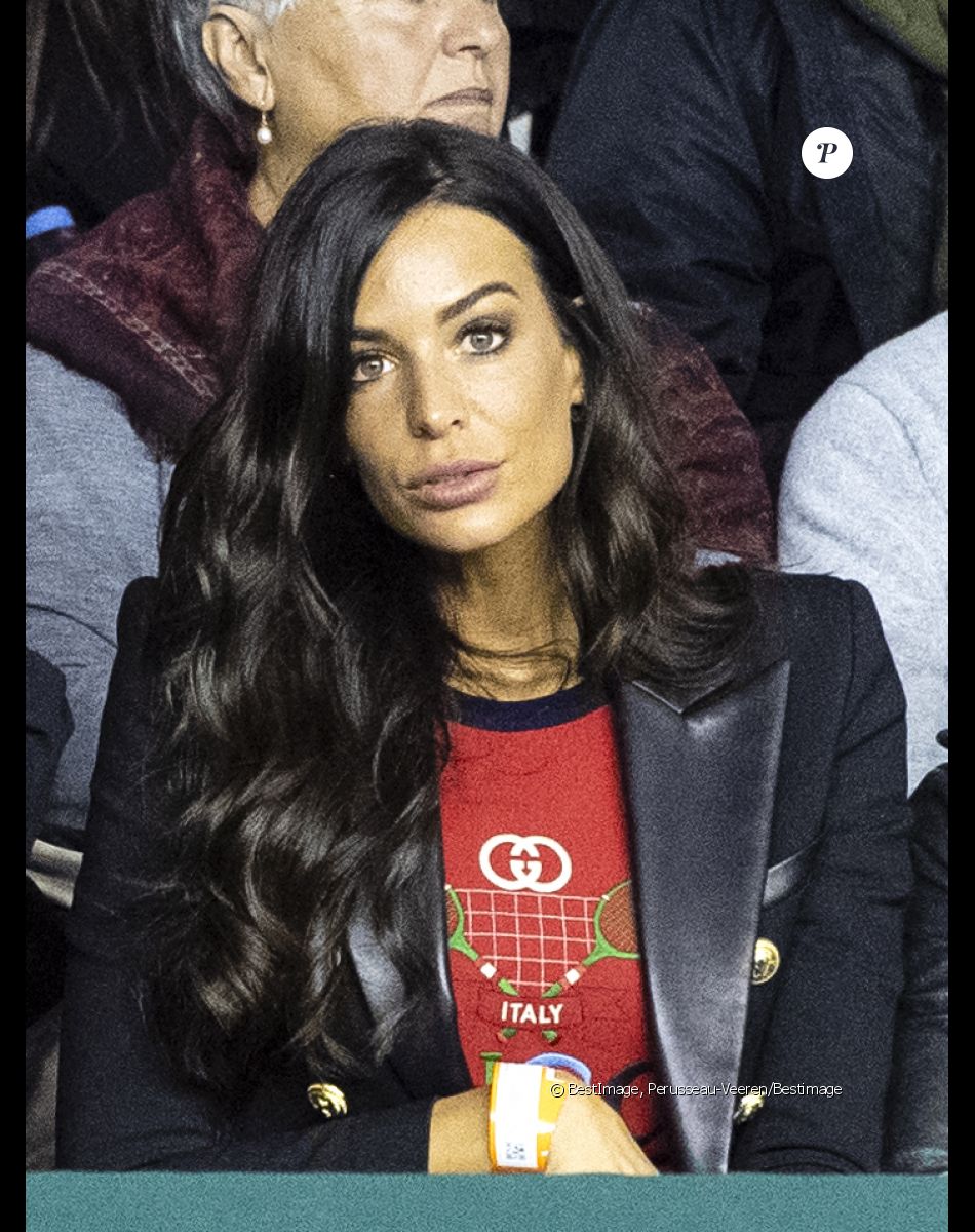 Jade Foret (Lagardère) dans les tribunes du match "Benoît Paire/Fernando Verdasco - Rohan Bopanna/Denis Shapovalov (4/6 - 5/7)" lors du tournoi Rolex Paris Masters 2019, le 30 octobre 2019. © Perusseau-Veeren/Bestimage