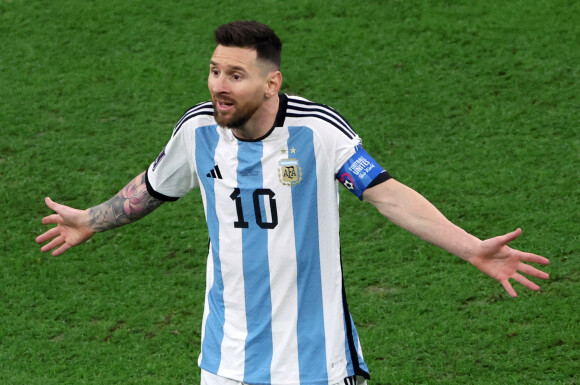 Lionel (Leo) Messi - Match "France - Argentine (3-3 - tab 2-4)" en finale de la Coupe du Monde 2022 au Qatar (FIFA World Cup Qatar 2022) le 18 décembre 2022.