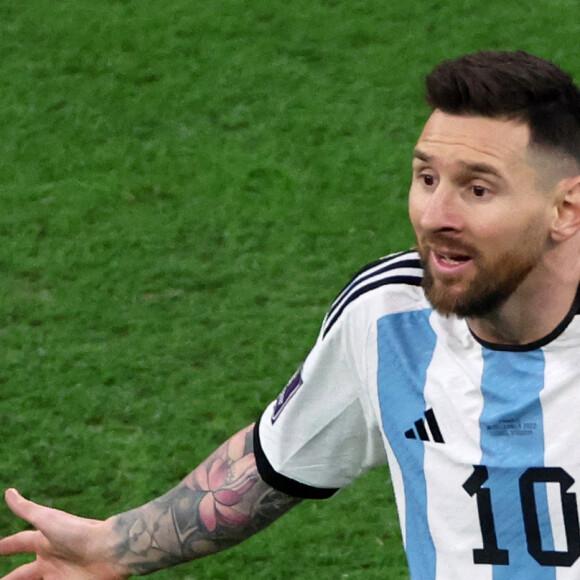Lionel (Leo) Messi - Match "France - Argentine (3-3 - tab 2-4)" en finale de la Coupe du Monde 2022 au Qatar (FIFA World Cup Qatar 2022) le 18 décembre 2022.