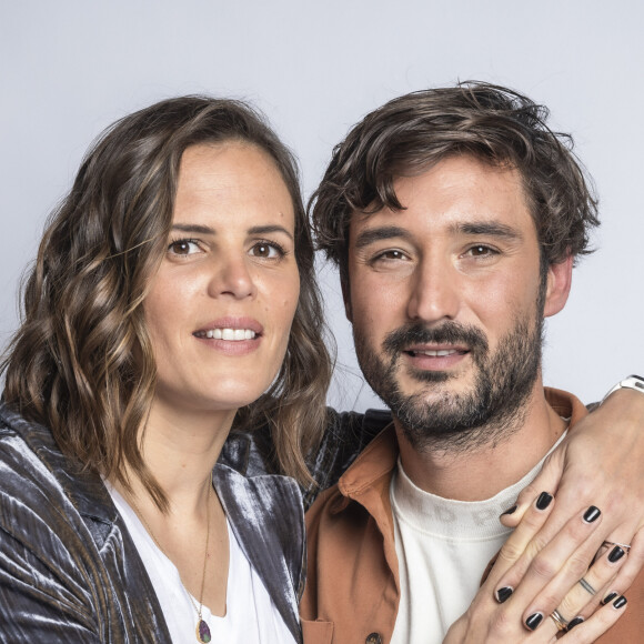 Exclusif - Jeremy Frerot et sa femme Laure Manaudou - Backstage - Enregistrement de l'émission "La Chanson secrète" à Paris. © Cyril Moreau / Bestimage