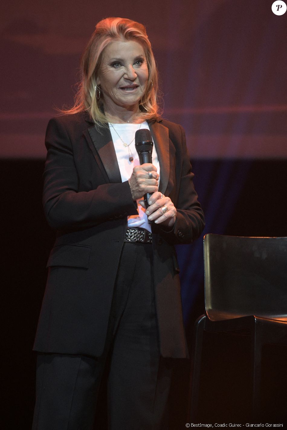 Exclusif - Sheila et Michel Drucker - Soirée du 20ème anniversaire de la chaîne Mélody TV à l&#039;Olympia de Paris le 8 juin 2022. © Coadic Guirec - Giancarlo Gorassini/Bestimage