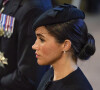 Meghan Markle, duchesse de Sussex - Procession cérémonielle du cercueil de la reine Elisabeth II du palais de Buckingham à Westminster Hall à Londres.