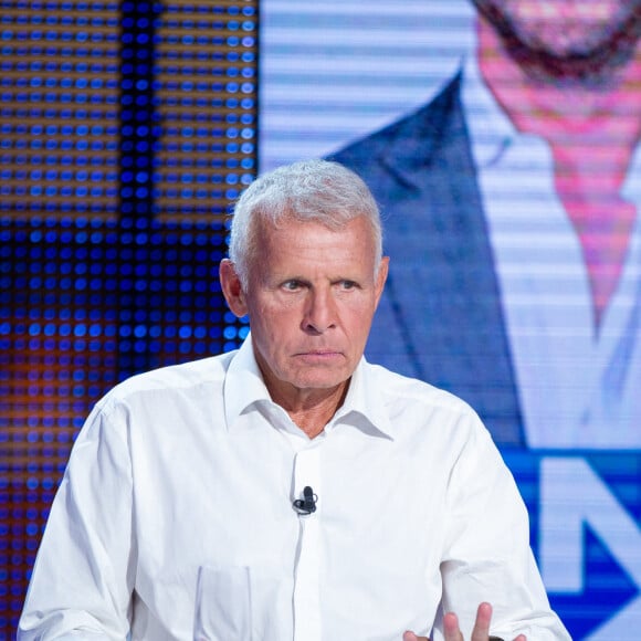 Patrick Poivre d'Arvor (PPDA) lors de la soirée d'inauguration au Parlement Européen de la première chaîne belge d'info en continu LN24, don't il sera l'un des futurs chroniqueurs. Belgique, Bruxelles, 2 septembre 2019.