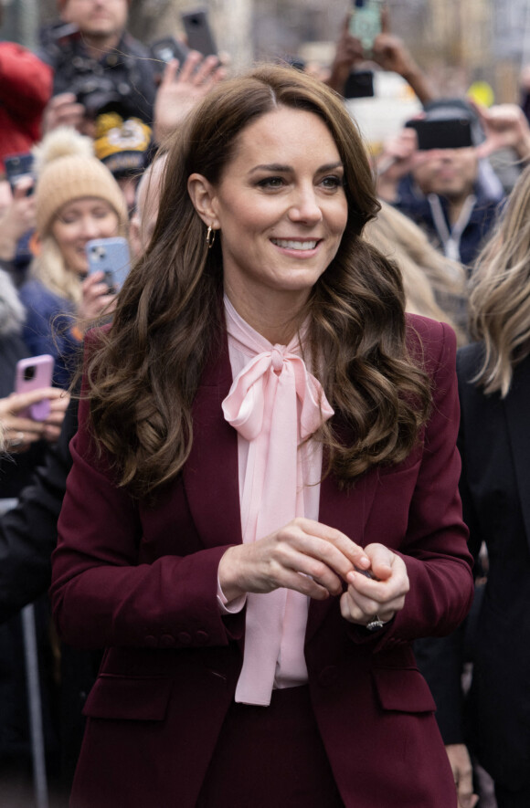 Kate Catherine Middleton, princesse de Galles - Le prince et la princesse de Galles en visite au centre Roca à Chelsea dans le Massachusetts, à l'occasion de leur voyage officiel aux Etats-Unis. Le 1er décembre 2022 