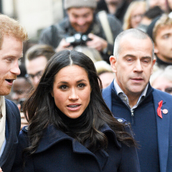 Le prince Harry et sa fiancée Meghan Markle arrivent au "Nottingham Contemporary" pour la journée mondiale de la lutte contre le Sida à Nottingham à l'occasion de leur première visite officielle depuis leurs Fiançailles à Nottingham le 1er decembre 2017. 