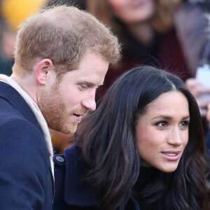 Le prince Harry et sa fiancée Meghan Markle arrivent au "Nottingham Contemporary" pour la journée mondiale de la lutte contre le Sida à Nottingham à l'occasion de leur première visite officielle depuis leurs Fiançailles à Nottingham. 