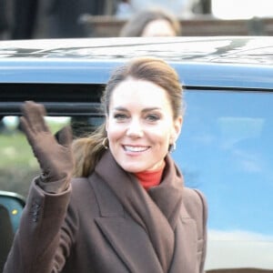 Le prince William, prince de Galles, et Catherine (Kate) Middleton, princesse de Galles, arrivent à Boston lors de leur visite officielle aux Etats-Unis le 1er décembre 2022. 