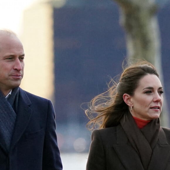 Le prince de Galles William et Kate Catherine Middleton, princesse de Galles, en visite sur le port de Boston, à l'occasion de leur déplacement officiel aux Etats-Unis. Le 1er décembre 2022 