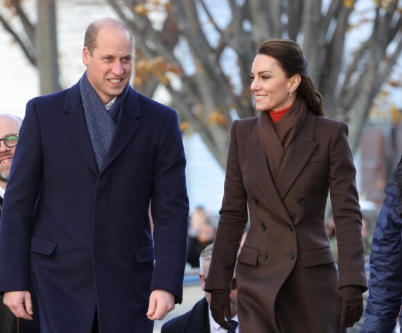 Le prince de Galles William et Kate Catherine Middleton, princesse de Galles, en visite sur le port de Boston, à l'occasion de leur déplacement officiel aux Etats-Unis. Le 1er décembre 2022 