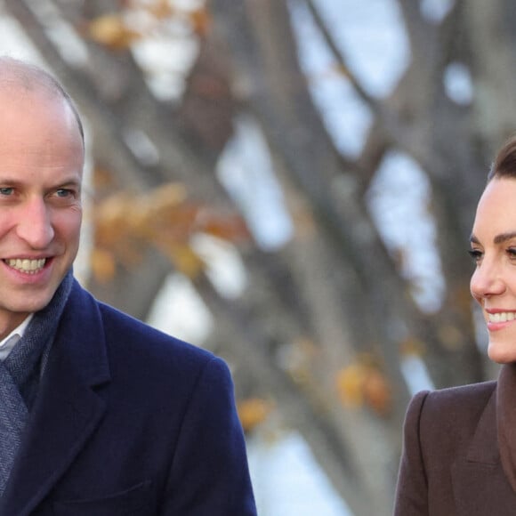 Le prince de Galles William et Kate Catherine Middleton, princesse de Galles, en visite sur le port de Boston, à l'occasion de leur déplacement officiel aux Etats-Unis. Le 1er décembre 2022 