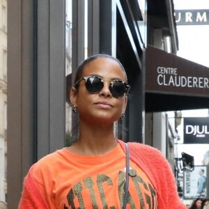 Exclusif - Christina Milian fait du shopping lors de la Fashion Week de Paris (PFW), France, le 30 septembre 2022. 
