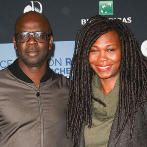 Lilian Thuram et sa femme Kareen Guiock - Première du film "Divertimento" au cinéma Le Grand Rex à Paris. © Coadic Guirec/Bestimage