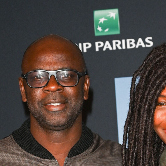 Lilian Thuram et sa femme Kareen Guiock - Première du film "Divertimento" au cinéma Le Grand Rex à Paris le 16 janvier 2023. © Coadic Guirec/Bestimage