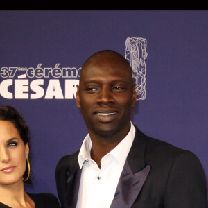 Omar Sy et sa femme Hélène - Cérémonie des César en 2012