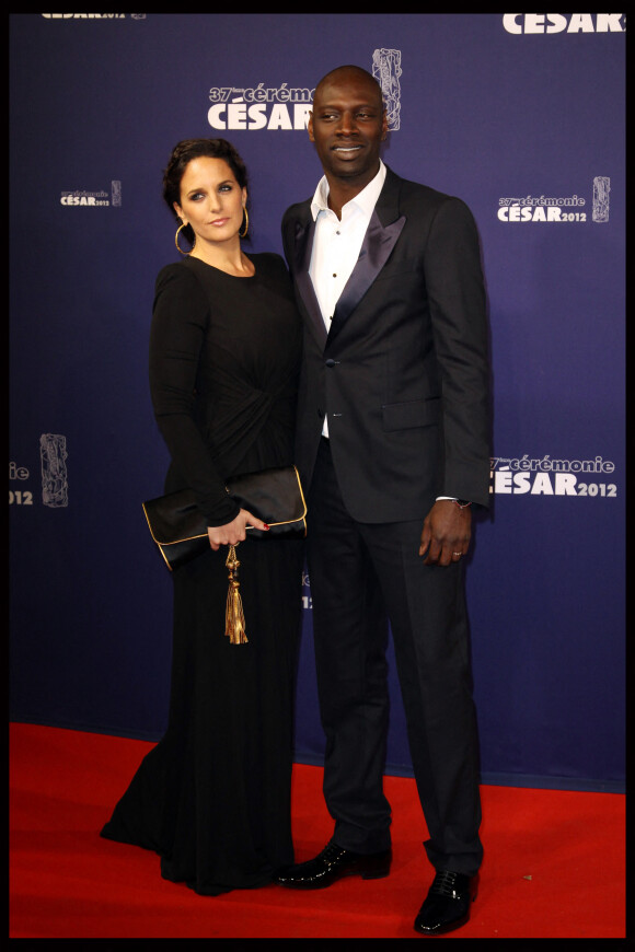 Omar Sy et sa femme Hélène - Cérémonie des César en 2012