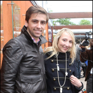 Audrey Lamy et son compagnon Thomas Sabatier à Roland-Garros en 2010