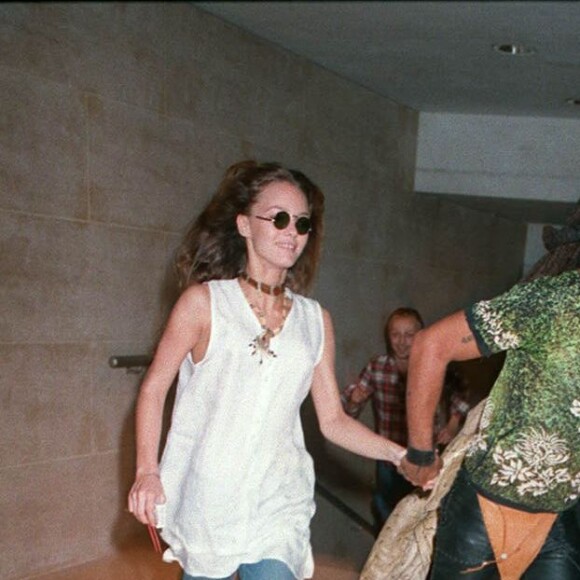 Lenny Kravitz et Vanessa Paradis au défilé de mode Vivienne Westwood.