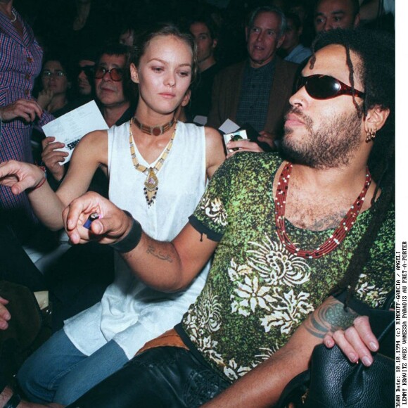 Lenny Kravitz et Vanessa Paradis - Défilé de mode Vivienne Westwood.