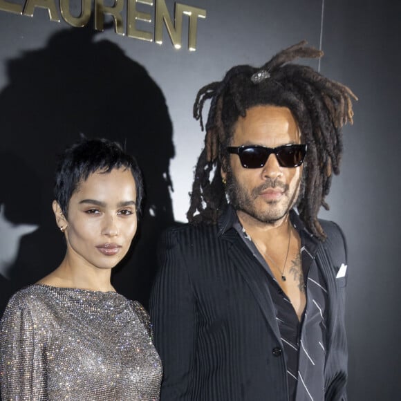 Zoe Kravitz, Lenny Kravitz au photocall du défilé de mode prêt-à-porter automne-hiver 2020/2021 Saint Laurent à Paris le 25 février 2020. © Olivier Borde / Bestimage 