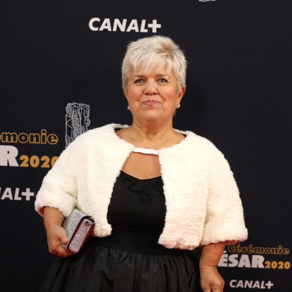 Mimie Mathy - Tournage de la série " Dix Pour Cent " lors de la 45ème cérémonie des César à la salle Pleyel à Paris. © Dominique Jacovides/Olivier Borde/Bestimage