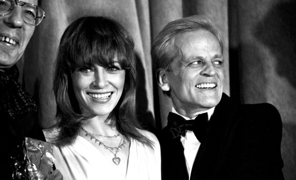 Nathalie Delon et Klaus Kinski. Ceremonie des Cesar en 1980