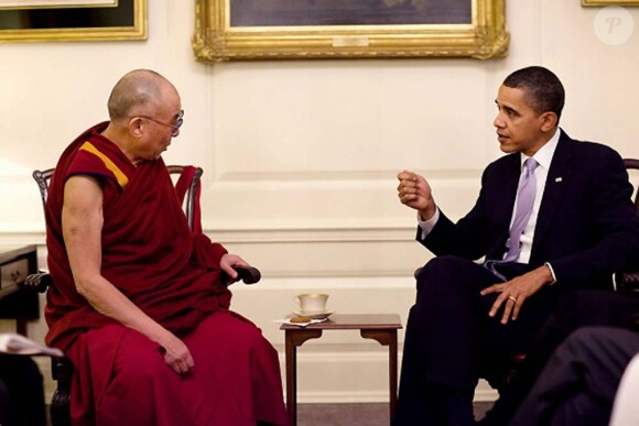 Barack Obama reçoit le Dalaï Lama à la Maison Blanche, à Washington, le 18 février 2010 !