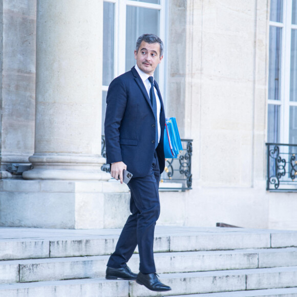 Gérald Darmanin, ministre de l'Intérieur et des Outre-mer - Sorties du conseil des ministres du 19 janvier 2023 au palais de l'Elysée à Paris © Baptiste Autissier / Panoramic / Bestimage