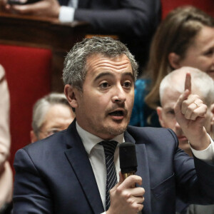 Le ministre de l'intérieur Gérald Darmanin - Séance de questions au gouvernement à l'assemblée nationale, à Paris, France, le 17 janvier 2023. © Stéphane Lemouton/Bestimage