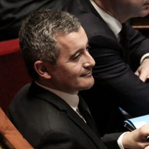 Gérald Darmanin, ministre de l'Intérieur et des Outre-mer - Séance de questions au gouvernement à l'Assemblée Nationale, Paris, le 10 janvier 2023 © Stéphane Lemouton / Bestimage