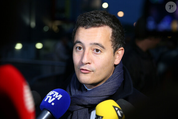 Gérald Darmanin arrivant au débat télévisé des 7 candidats à la primaire à droite au studio 130 de La Plaine Saint-Denis, le 13 octobre 2016.