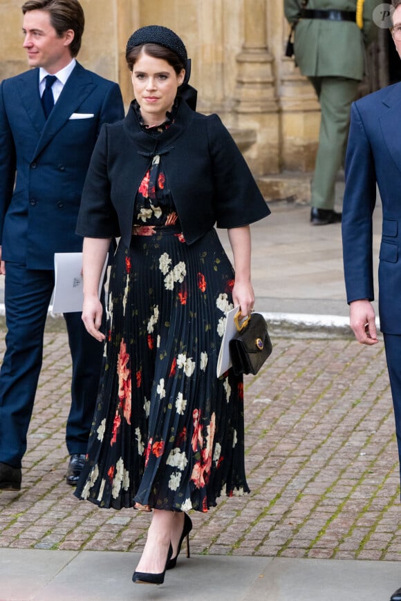 La princesse Eugenie d'York lors du service d'action de grâce en hommage au prince Philip, duc d'Edimbourg, à l'abbaye de Westminster à Londres, Royaume Uni, le 29 mars 2022. Le prince Philip, duc d'Edimbourg, est décédé le 9 avril 2021. 