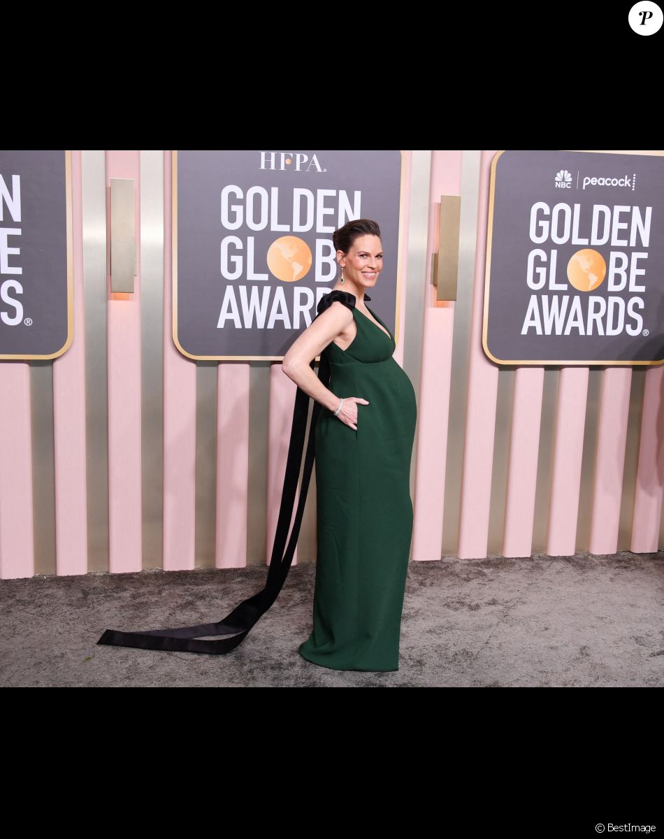 Hilary Swank au photocall de la 80ème cérémonie des Golden Globes, au "Beverly Hilton" à Los Angeles, le 10 janvier 2023.