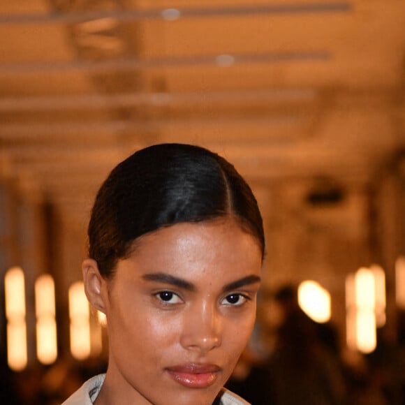 Tina Kunakey - Front Row au défilé de mode Haute-Couture Alexandre Vauthier au 50 boulevard Lefebvre lors de la Fashion Week Printemps-été 2023 de Paris, France, le 24 janvier 2023. © Veeren/Bestimage 